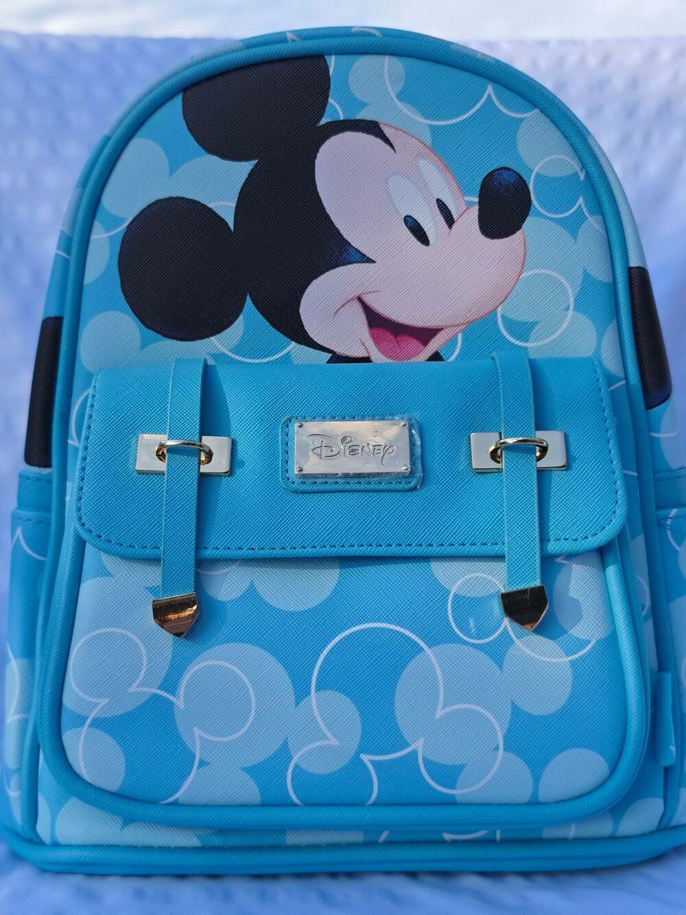 Wandapop Disney Mickey Mouse Light Blue Vegan Leather 11" Mini Backpack- NWT